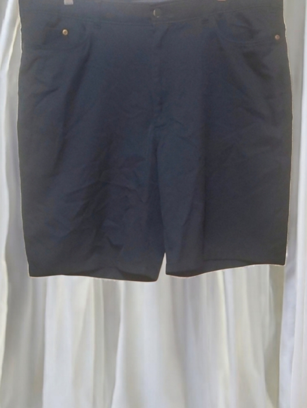 Haggar Black Flat Front Shorts Tailored Mens Size 40 Golf 100% Polyester